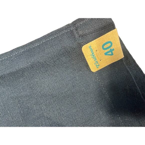 Caribbean Shorts Mens 40 Linen Cotton Blue Pockets - Picture 4 of 6